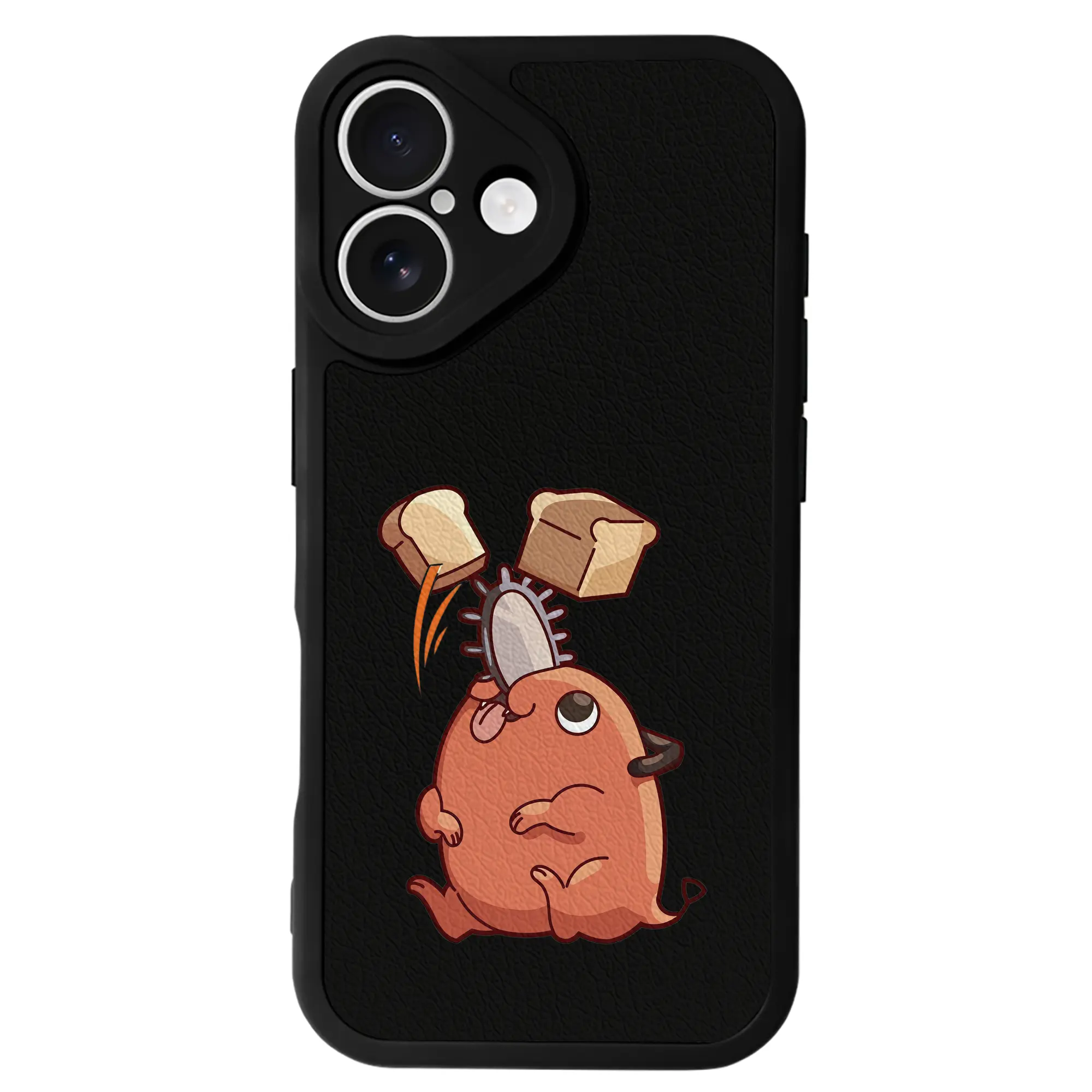 チェンソーマン グッズ,ポチタ - IPhone 16シリーズ対応 ・ シリコンスマホケース ・ レザー調 ・ 高精度フィット ・ 耐衝撃 ・ ワイヤレス充電対応 ・ 精密カット